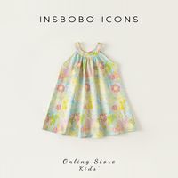 insbobo 女童连衣裙夏装2026新款儿童裙子夏天女宝背心裙吊带裙夏季童装潮