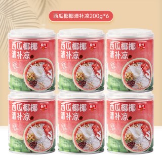春光 食品海南特产椰奶清补凉 特色小吃椰汁饮品植物蛋白 西瓜椰椰清补凉200g*6