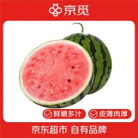 京觅 河南商丘无籽麒麟西瓜5-7斤1粒装 头茬甜瓜