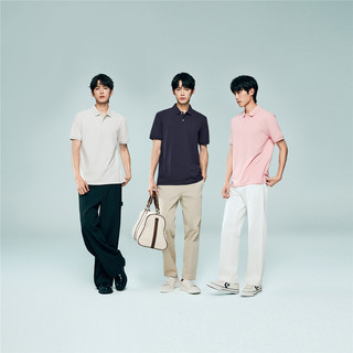 佐丹奴 01016384 弹力棉珠地布 纯色 POLO衫