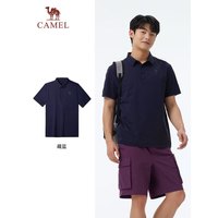  CAMEL/骆驼 透气凉感 男士POLO衫 A15BZ15012J，幻影黑，男 S