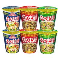 NISSIN/日清食品 混搭口味 方便面 海鲜+猪骨+五香 混搭6杯