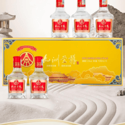 五粮浓香 五粮液股份出品 白酒 纯粮酒 礼盒装 送礼自饮酒  52度 100mL 九洲至樽小酒 单条