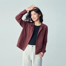 佐丹奴 2026年春季新款纯棉抽绳百搭纯色宽松休闲连帽卫衣外套女款