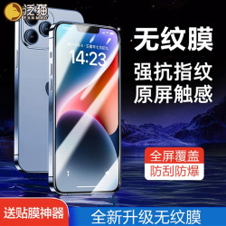 泛猫 适用苹果17/16无纹膜iPhone15promax防窥14钢化13手机12全屏X