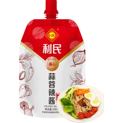 利民 蒜蓉辣酱 减盐 150g 烧烤辣椒酱