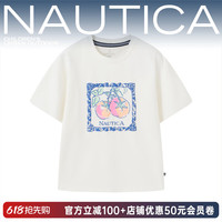NAUTICA 抗菌 女童T恤 白色 150