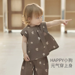 巴厘小猪 动物乐园 女童无袖两件套 73cm