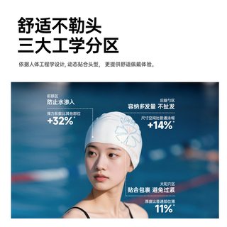 佑美 硅胶防水泳帽