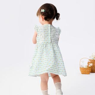 巴拉巴拉 女童连衣裙 白绿色调 110cm