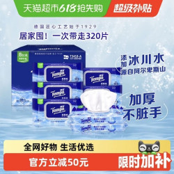 得宝 湿厕纸纯水洁厕湿纸巾实惠箱装40片*8包