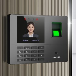 得力 考勤机34521CS员工打卡考勤机