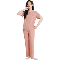 Hodo Men/红豆男装 JDJ212午后粉 短袖睡衣家居服套装 L