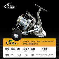 巨鳍王 JUQIWANG 8000型 全金属左右手互换 纺车轮