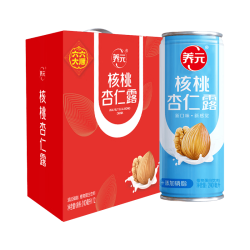 六个核桃 养元核桃杏仁露240ml*12罐植物蛋白饮料整箱装