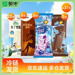 蒙牛 冰+巧克力/蓝莓/小布丁/咖啡脆皮冰淇淋37支组合装