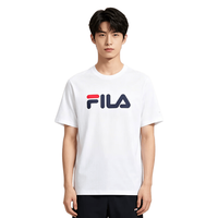 FILA斐乐 经典大LOGO印花 白色 M 短袖T恤