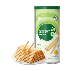 宝宝馋了 婴幼儿棒棒饼干 奶味磨牙棒 70g