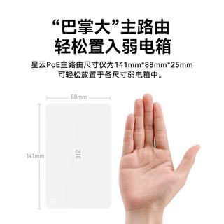 中兴 ZXSLC SR1000 AC+AP套装 PoE供电 1拖3 分布式路由器