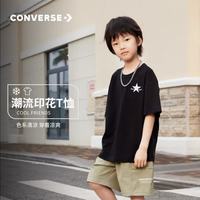 匡威 CNVN-TE-F723 纯棉透气 正黑色 160/76 儿童T恤