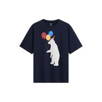 Gap 印花大LOGO短袖T恤 海军蓝 XL