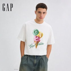 Gap 男女装夏季款印花大logo短袖T恤宽松时髦上衣