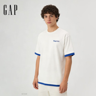Gap 印花大Logo短袖T恤 白色 L