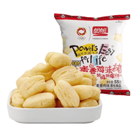 盼盼 麦香鸡味块休闲膨化零食品办公室下午解馋点心非油炸0反式脂肪酸  55g*6包