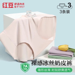 红豆居家 红豆（Hodo）女士夏季薄款冰丝内裤 3条装