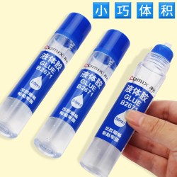 齐心 办公透明液体胶水粘黏发票胶水学生手工制作专用35ml*6支