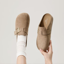 西遇 勃肯鞋半拖女 新款春夏休闲舒适包头拖鞋