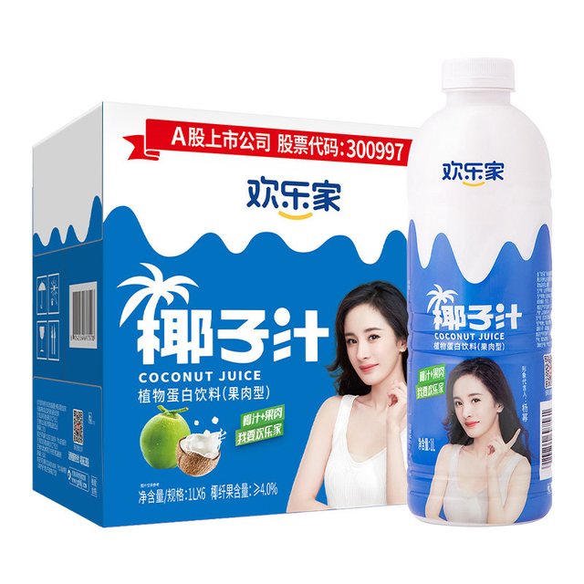 欢乐家 椰汁1L*6瓶