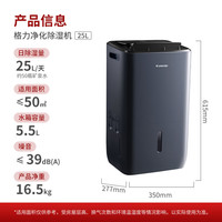 格力家用25升除湿净化干衣一体机DH25EPA1B（WIFI）