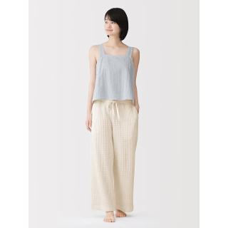 無印良品 MUJI 女式粗松织长裤 象牙色 M 家居服
