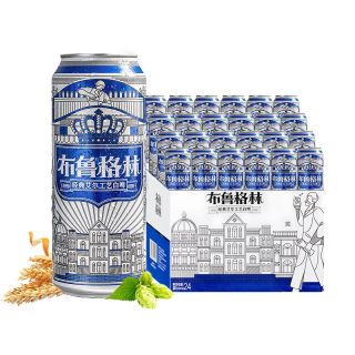 百亿补贴：雪花 布鲁格林 全麦芽经典比利时风味白啤 11.8度 500ml*24听