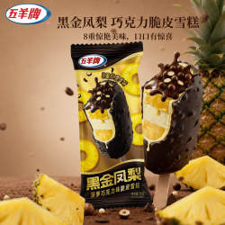 五羊牌 冰淇淋支装黑金凤梨菠萝巧克力味脆皮雪糕批发冷饮冰激凌78g*1支