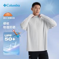 Columbia 拇指孔袖口钓鱼系列 UPF50防晒 降温户外男夏连帽长袖运动T恤