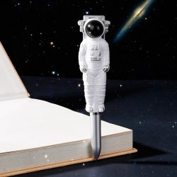子曰 太空宇航员圆珠笔解压笔礼盒套装新奇特笔创意学生文具星河织梦银河烫金手账本卡通可爱笔记本子网红ins礼物