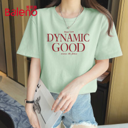 班尼路 100%纯棉短袖T恤女 水绿 S