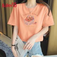 班尼路 100%纯棉短袖T恤女 橘#BL一筐橘子