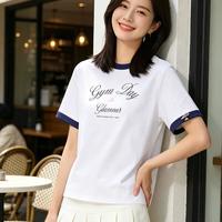 adidas 女装2026新款夏季透气运动休闲短袖跑步健身训练服棉质T恤