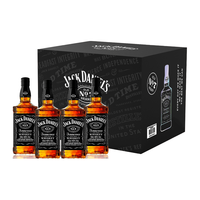 杰克丹尼 Jack Daniels）美国田纳西州调和型威士忌500ml4只装