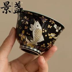 景盏 男士高端主人杯鎏银茶具金银错银壶银杯