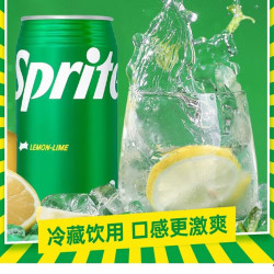 可口可乐 雪碧 Sprite 汽水 350ml*24罐 碳酸饮料 整箱装 日本原装进口