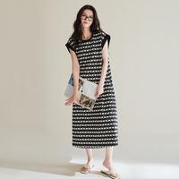 紫色花语 睡衣女夏季薄款长裙家居服女士睡裙可外穿连衣裙