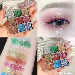 沁臣 舞台舞蹈妆彩妆专用亮片眼影盘超闪正品可水洗超多色女表演学生节