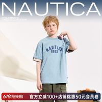 NAUTICA 美式复古 儿童T恤 浅蓝 170 cm