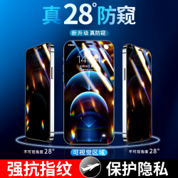 讯姆 适用iphone17防窥膜15苹果16pro钢化膜iphone14pro手机膜12xr