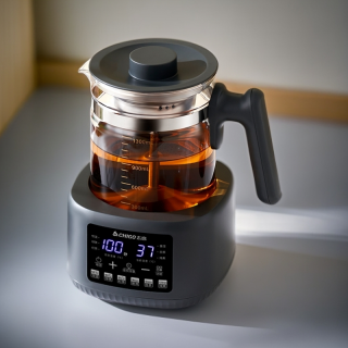 志高 玻璃泡花茶壶煮茶器全自动蒸汽加厚玻璃煮茶壶恒温养生壶神器
