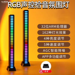 棕巢一品 RGB氛围灯 拾音电竞房间装饰电脑桌面声控车载感应音乐七彩节奏灯
